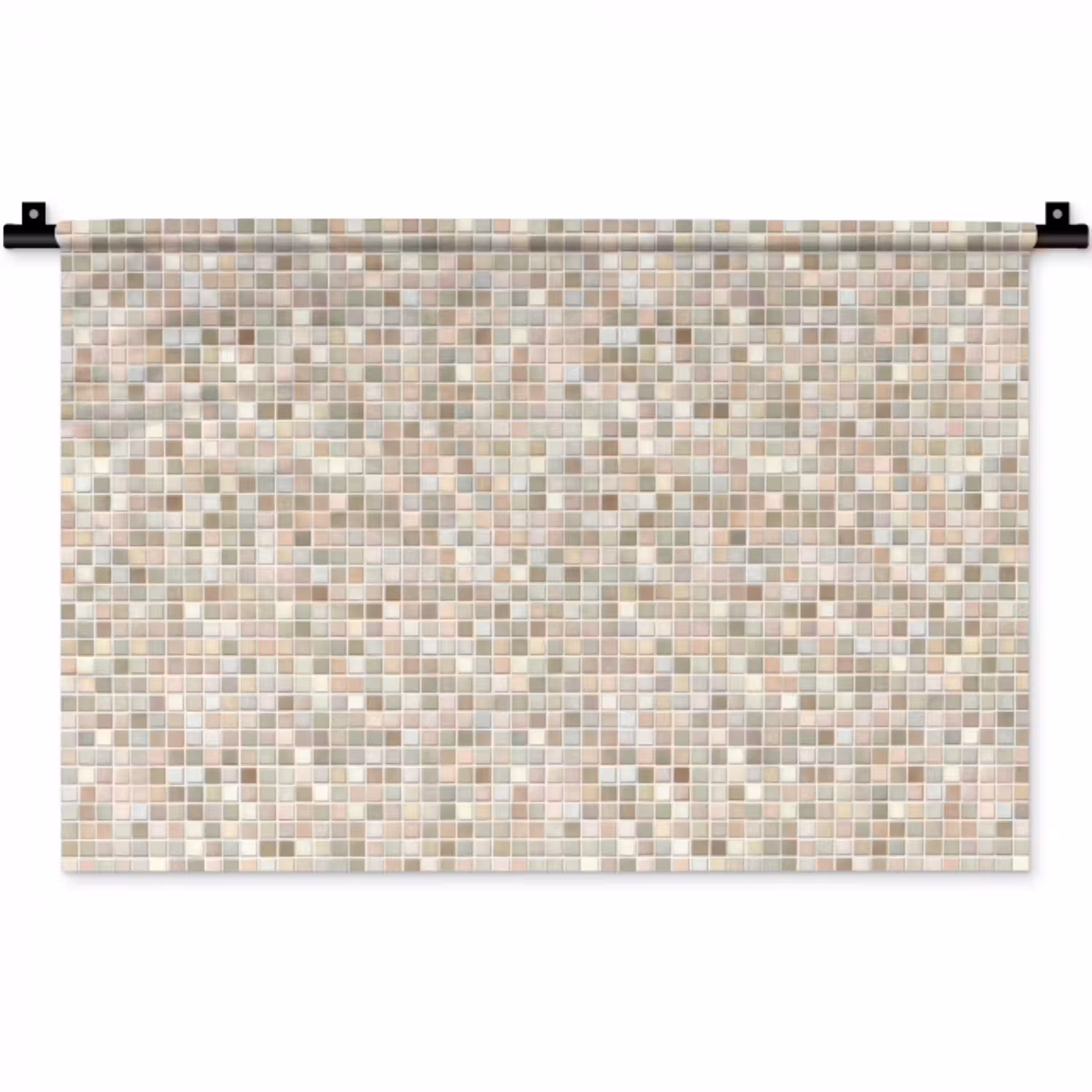 Mozaïek - Patroon- Taupe Wandkleed katoen klein 269 -zz3d
