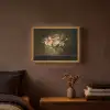 Glazen - Bloemen - Boeket - Kleuren Light Box met batterij (Wandlamp) middel -sfeer4