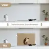 Egel - Snuitje - Bruin - Stekels keuken achterwand spatscherm klein -voor_na_NL