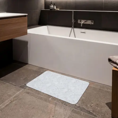 Grijs - Terrazzo-effect - Beton Badmat klein 997 -sfeer3