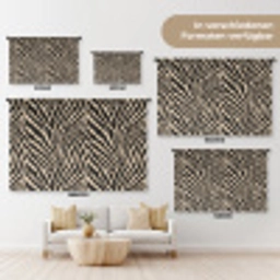 Zebra - Klassiek - Zwart Wandkleed katoen klein 269 -tsfeer8_DE