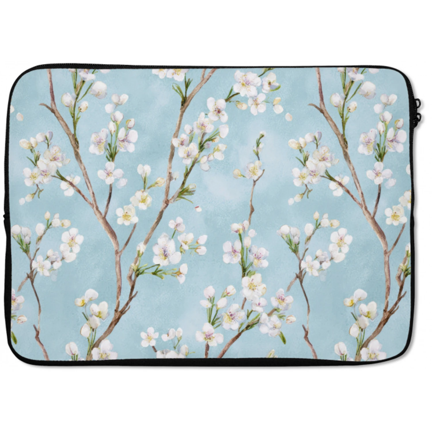 Kersenbloesem - Textuur - Blauw laptophoes neopreen klein 279 -zkaufland3dotto