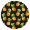 Tropische - Ananas - Zwart Wandcirkel plexiglas klein 852 -3d
