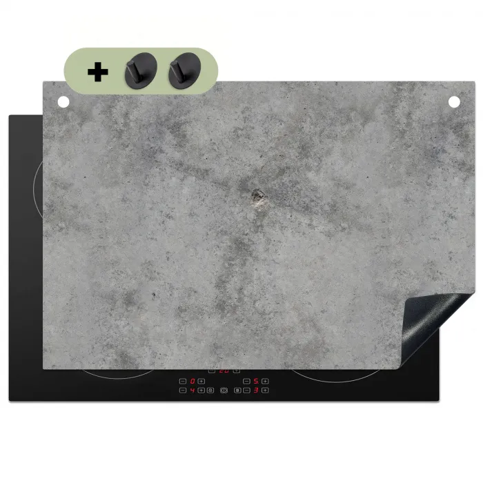 Beton - Grijs - Patronen Inductie beschemer met haakjes klein 777 -3d
