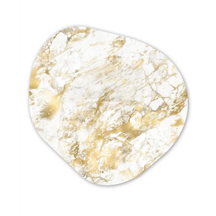 Marmer - Goud - Structuur Wandcirkel Organisch Forex 3mm klein 629 -3d