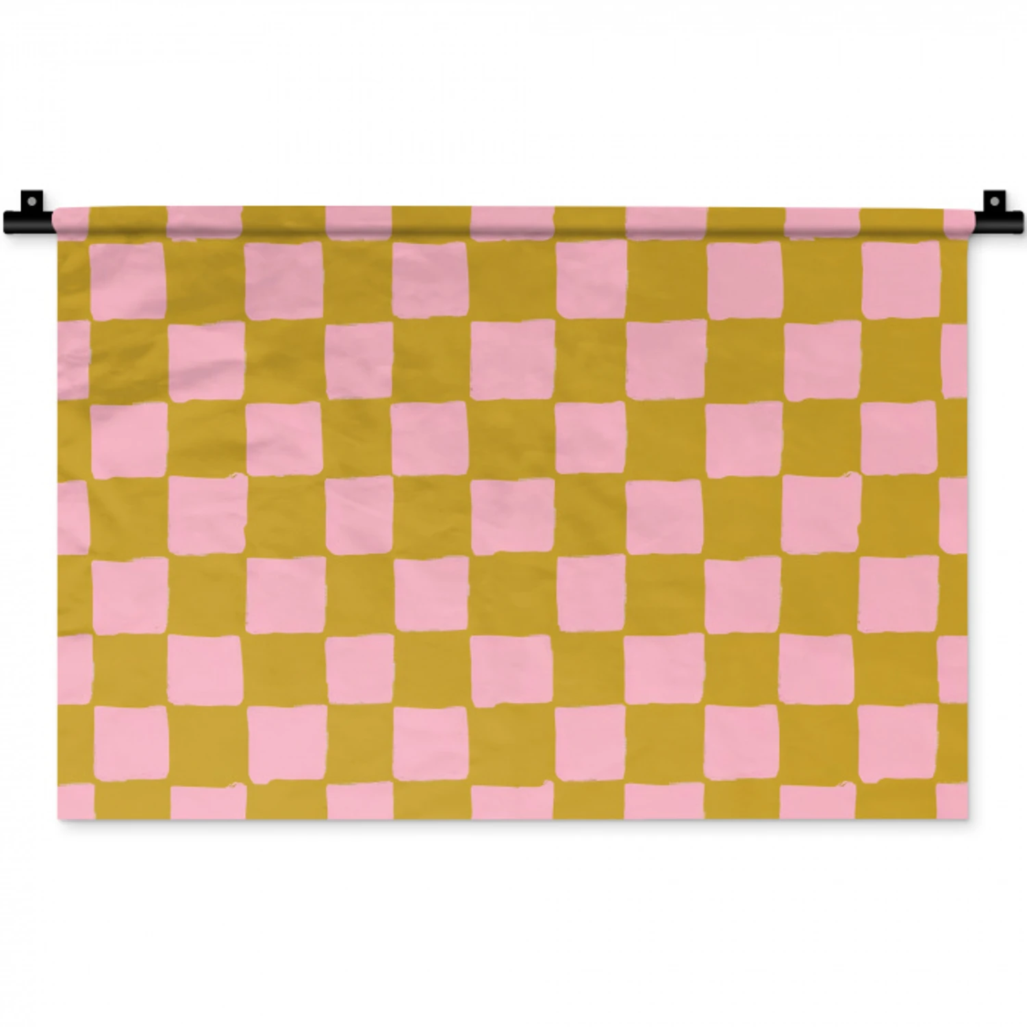 Patroon - Vierkant - Roze Wandkleed katoen klein 269 -zz3d