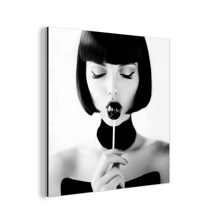 Vrouw - Lolly - Zwart - Wit aluminium wit klein -3d