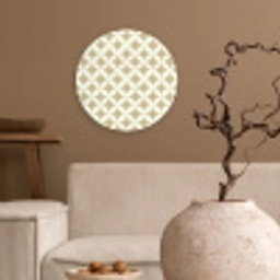 Symmetrisch - Motief - Beige Wandcirkel kunststof plaat 5mm dik klein 188 -sfeer1