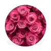 Rozen - Pink - Bloem Wandcirkel aluminium klein -3d