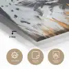 Luipaard - Oranje - Wit - Gras plexiglas 5mm klein -sfeer2