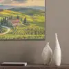 Toscane - Landschap - Wijngaarden PET vilt klein -sfeer6_closeup