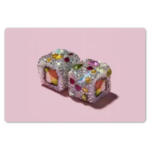 Sushi - Rolletjes - Steentjes - Kleurrijk Placemat vinyl groot -zzsfeer1_Kitchenyeah-website