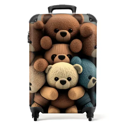 Knuffelberen Koffer - NBS - Handbagage middel -productfoto_recht
