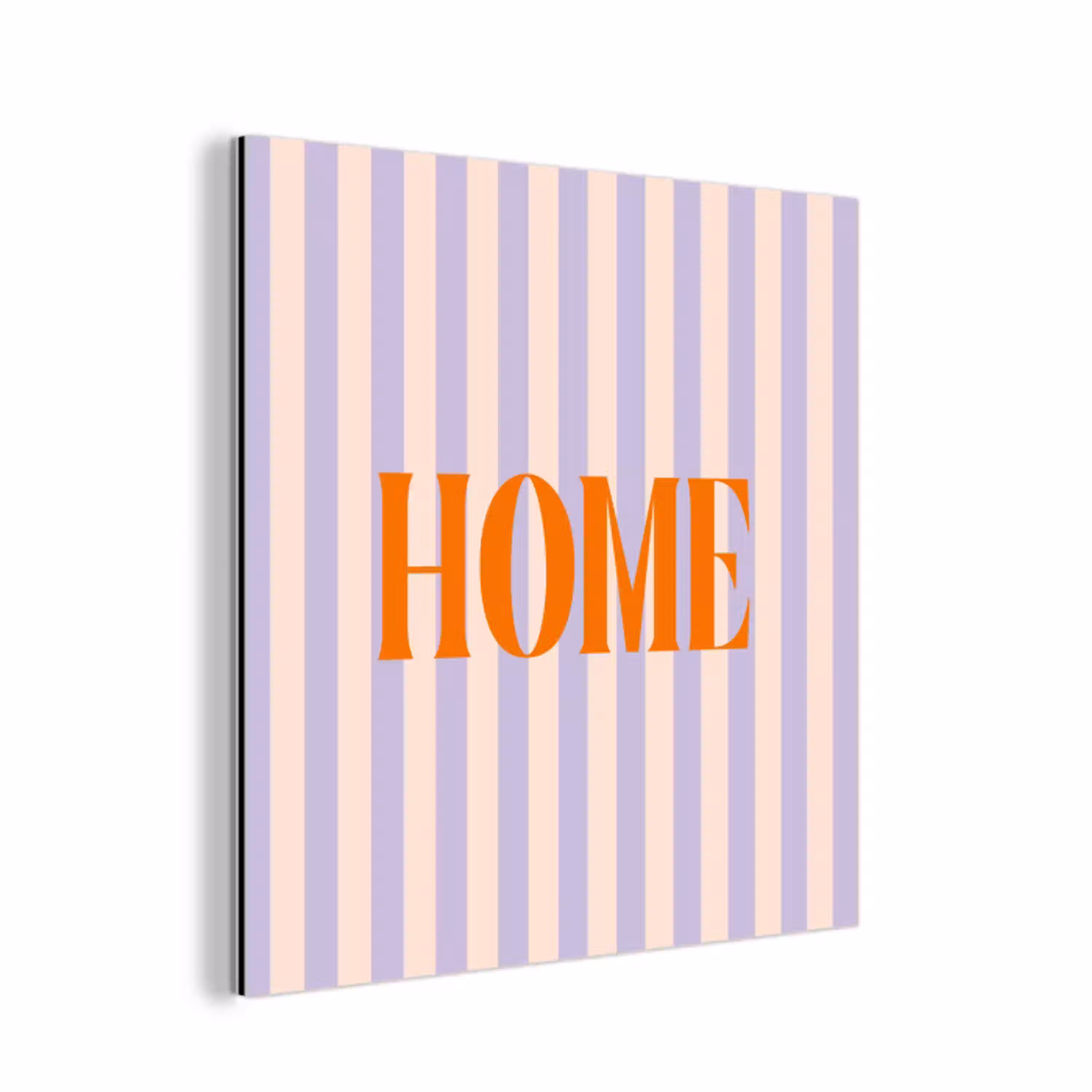 Lila - Oranje - Strepen - Home aluminium wit klein -3d
