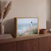 Vuurtoren - Klif - Zee - Bloemen Light Box met batterij (Wandlamp) middel -sfeer2