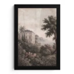 Zee - Villa - Beige fotolijst zwart zonder passe partout klein -3d