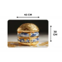 Delftsblauw - Goud - Burger Placemat vinyl groot -specs