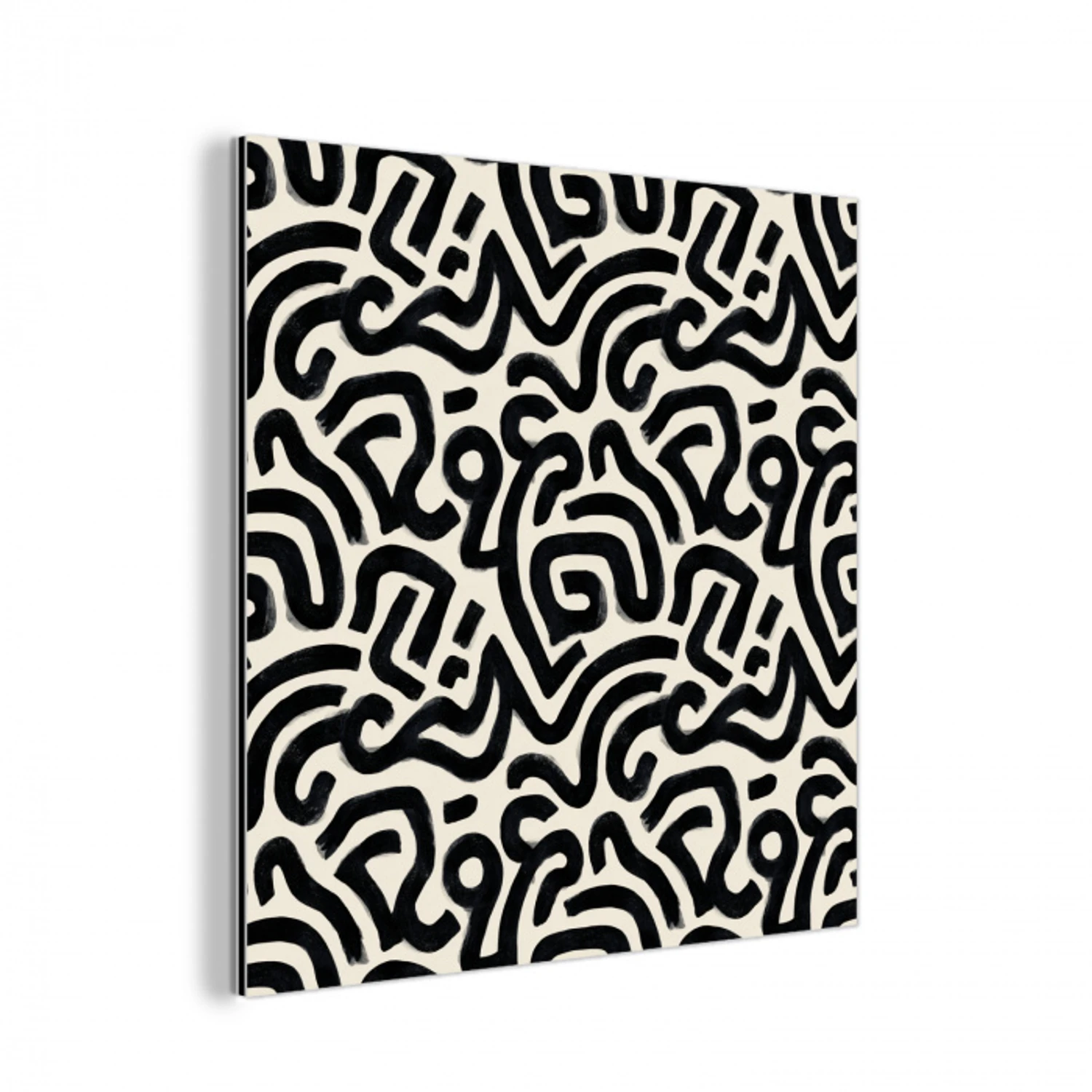 Modern - Abstract - Zwart aluminium wit klein 46 -3d