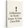 Grill - Uitroepteken - Zwart - Tekst canvas 2cm klein -z3d