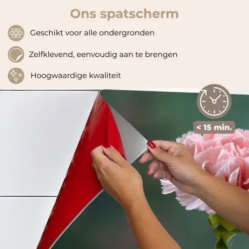 Anjer - Roze - Bloemblaadjes keuken achterwand spatscherm klein -spatscherm_NL