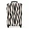 Abstract - Zwarte line-art NBS - Handbagage koffer - Kinderen Unisex middel -productfoto_recht