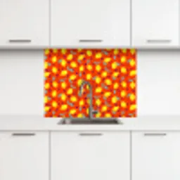 Oranje - Citroen - Geel - Blauw keuken achterwand 2 middel 865 -3d