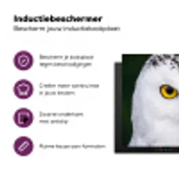 Sneeuwuil - Portret - Geel Inductie beschermer vinyl 3mm klein -zzzzzzz-cc-usp