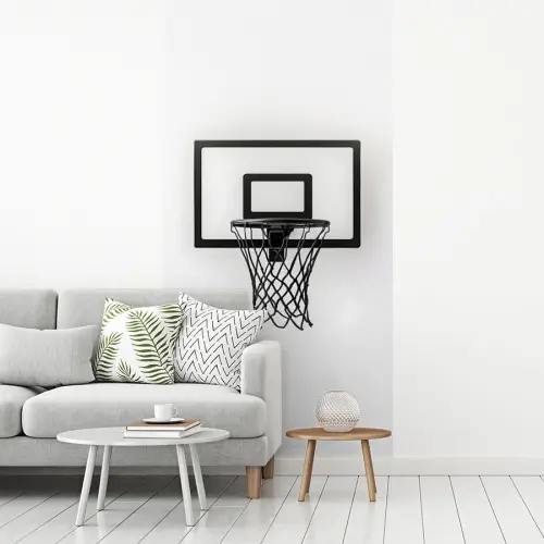 Basketbalbord - Minimalistisch - Zwart fotobehang vinyl groot -woonkamer