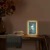Parkiet - Turquoise - Quotes - Decoratie Light Box met kabel (Wandlamp) klein -sfeer4