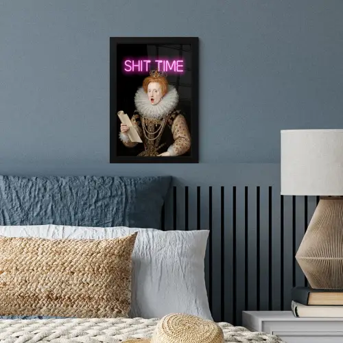 Portret - Humor - Neon fotolijst zwart zonder passe partout klein -sfeer3