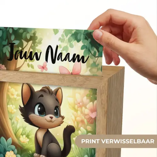 Kat - Vlinder - Bloemen Light Box met kabel (Kinderlampje) klein -USP_websiteprintNL