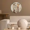 Giraffen - Cartoon - Crème Akoestische PET Vilt - Rond klein -sfeer1