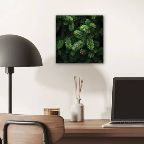 Sparrentakken - Knoppen - Naalden - Groen aluminium wit klein -sfeer5