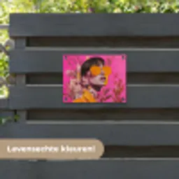 Zonnebril - Oranje - Vrouw - Planten tuinposter los doek klein -sfeer3