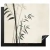 Japandi - Bamboe - Beige Inductie beschermer vinyl 3mm middel -3d