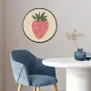 Aardbei - Minimalistisch - Rood - Fruit Fotolijst rond zonder passe partout klein -sfeer2