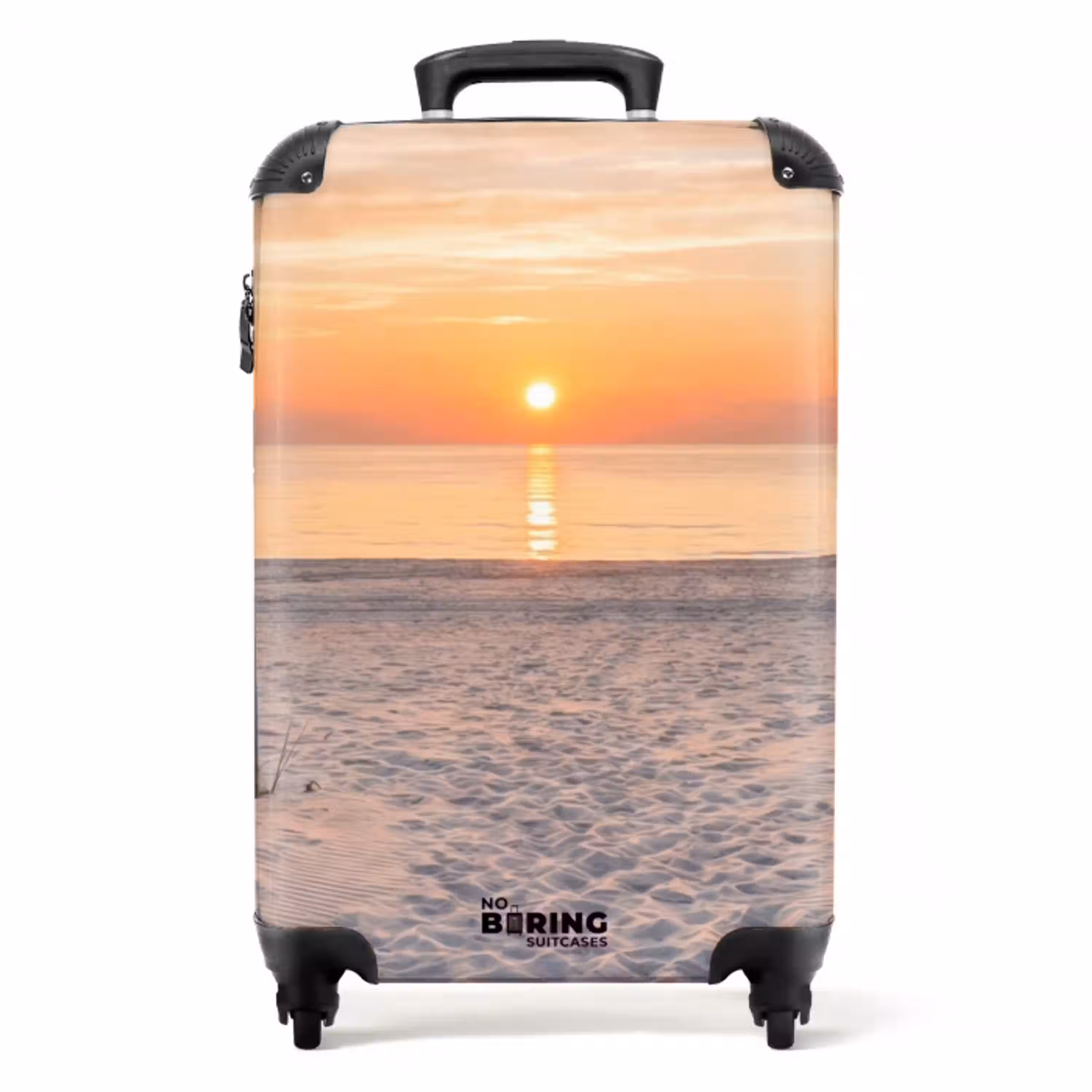 Zonsondergang - Strand - Zand NBS - Handbagage koffer - Volwassenen Unisex middel -productfoto_recht