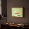 Pistache - Taart - Noten - Eten Light Box met batterij (Wandlamp) middel -sfeer1