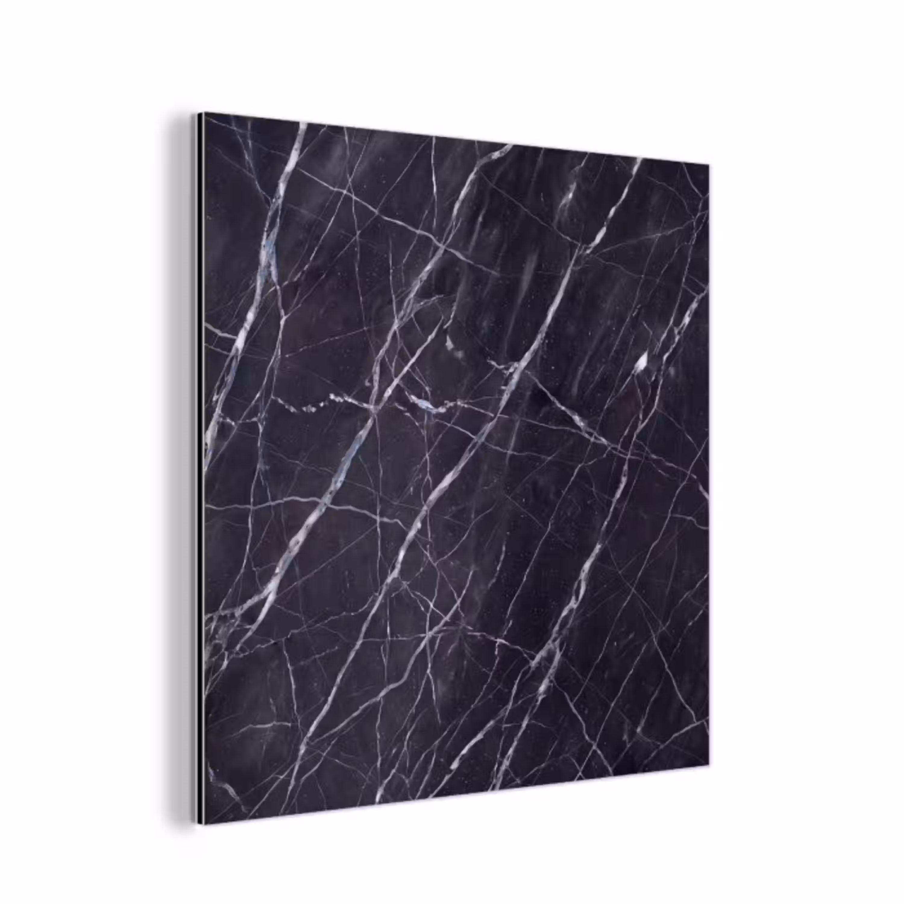 Marmer - Patroon - Modern - Zwart - Wit aluminium wit klein -3d