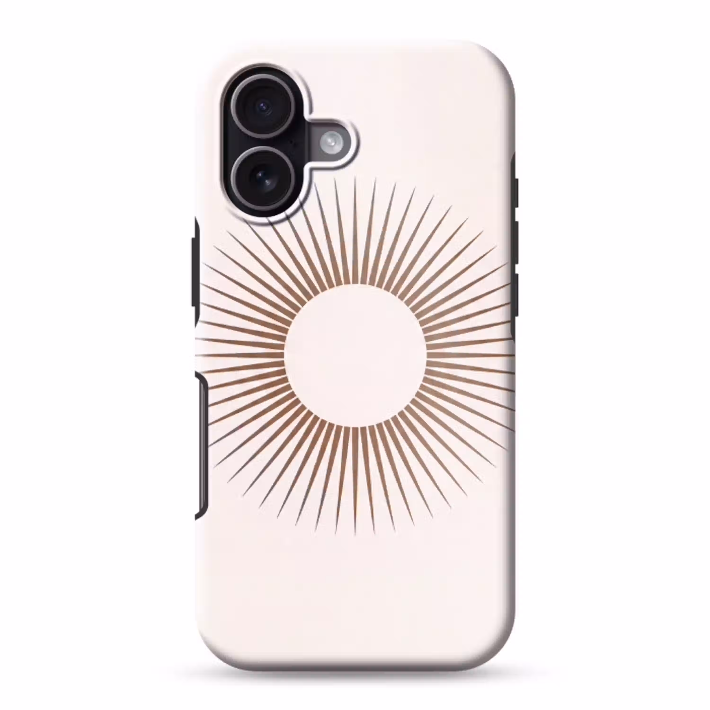 Abstract - Zon - Symbool - Modern - Beige Toughcase MagSafe Apple iPhone 17 klein -3d