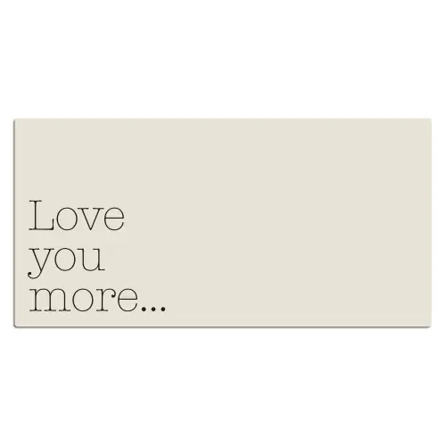 Minimalistisch - Love - Beige Muismat XXL klein -3d_leeg