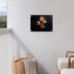 Bloem - Orchidee - Oranje tuinposter los doek klein -sfeer8
