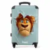 Leeuw met oranje manen door plastic wand NBS - Medium koffer - Kinderen Unisex middel -productfoto_recht
