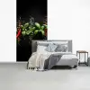 Chilipepers - Basilicum - Blaadjes - Rood fotobehang vinyl groot -slaapkamer