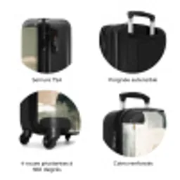Penseelstreken - Abstract - Aardetinten NBS - Handbagage koffer - Volwassenen Unisex middel zzzzzzzbolletjes_FR