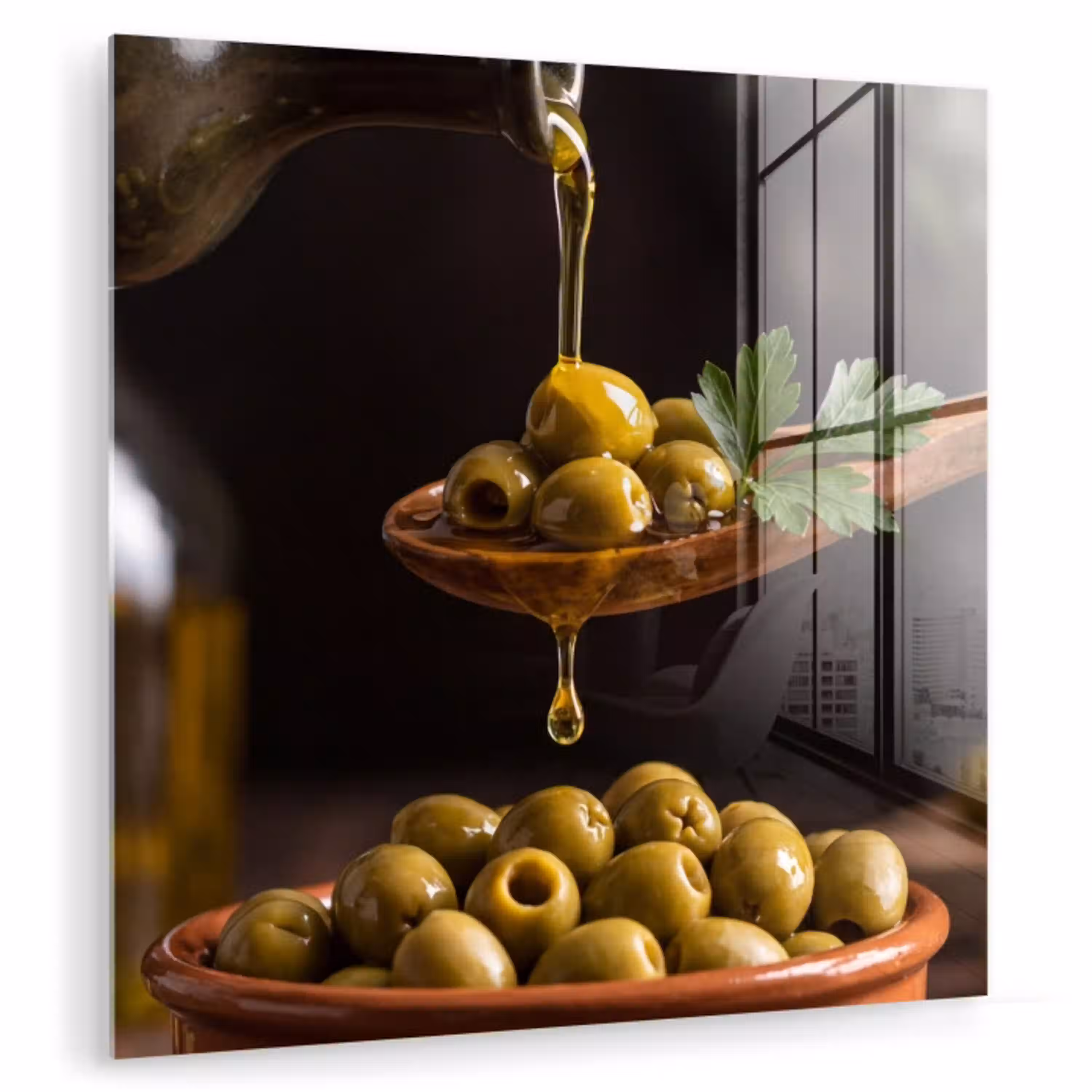 Olijven - Olijfolie - Eten plexiglas 5mm klein -zzzproduct_nieuw
