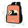 Panda - Slapen - Oranje Rugzak - Zwart middel -productfoto_formaten