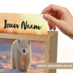 Ijsbeer - Sneeuw - Zonsopgang Light Box met kabel (Kinderlampje) klein -USP_websiteprintNL