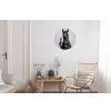Lama - Flessen - Zwart - Wit Wandcirkel aluminium klein -woonkamer