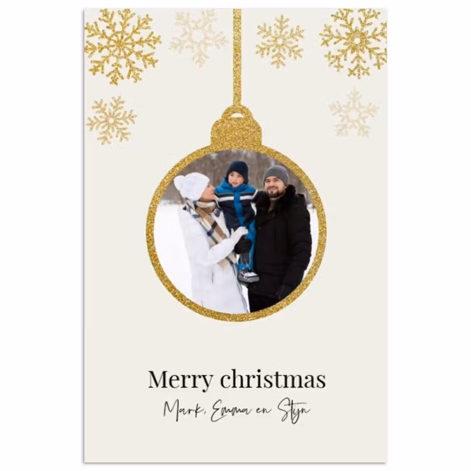 Gepersonaliseerde poster - Kerstbal - Merry Christmas - Kerst